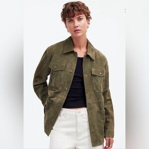 Madewell Belted Field Jacket in Suede